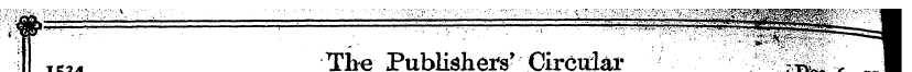 ! *. The Publkhers v Circular "'¦'¦ ¦ ^P...