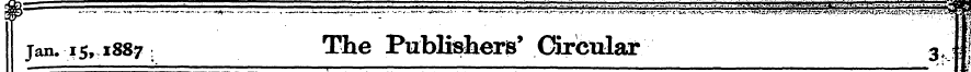jan. 15,1887 The Publishers' CSrcidar 3J