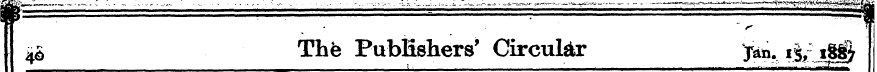 46 Thfe PubEshers' Circular Jan. *s/ i8f...