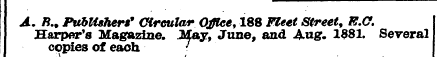 [ A Harper . rt copies .. Publisher 's o...