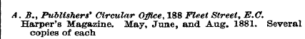A. B.> Publishers* Circular Office, 188 ...