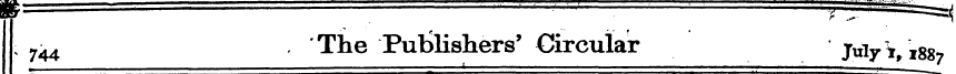 744 , The Publishers' Circular jruijr Vi...