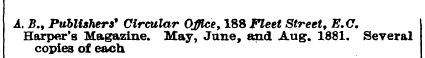 A. B., Publishers* Circular Office, 188 ...