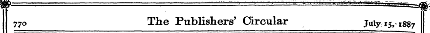 77o The Publishers' Circular Jtfiyis, rs...