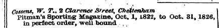 1 1 Cossens, W. T., 2 Clarence Street, C...