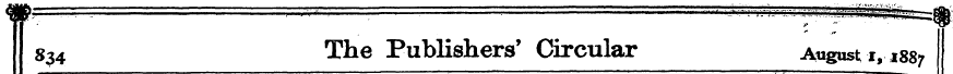 834 The Publishers * Circular August i, ...