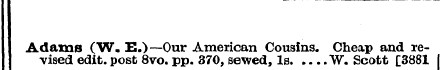 Adams vised edit (W , post . E. 8 ) vo —...