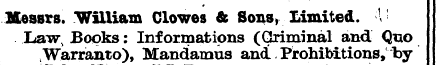 Messrs. 'William Clowes r & Sons, Limite...