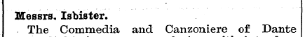 Messrs. Isbister. The Comrnedia and Canz...