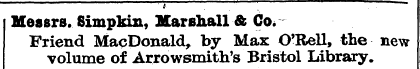 Messrs. Simpkin, Marshall & Co. Friend v...