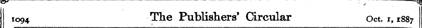 1094 The Publishers' Circular Oct. i, 18...