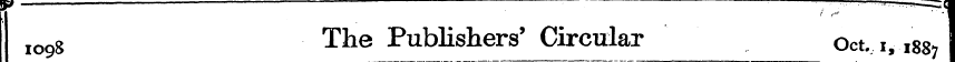 IO98 The Publishers' Circular Oct. i, ,8...