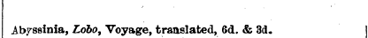 Abyssinia, Lobo, Voyage, translated, 6d....