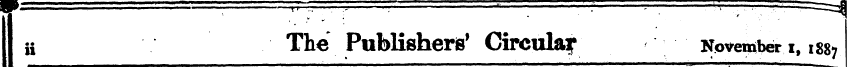 The Publishers' Circular November i a , ...