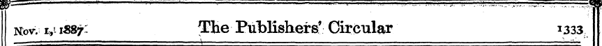 Nov. v i$&t- THe Publishers * Circular 1...