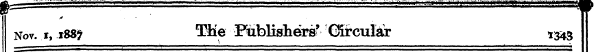 Nov. ¦ ¦ i, i8&? Tiie Fdblisliers' CSrcu...
