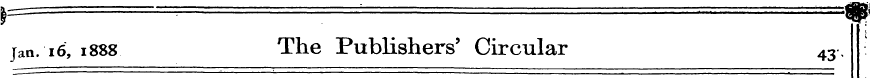 i I jan. 16, 18S8 The Publishers' Circul...