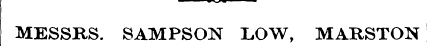 MESSRS. SAMPSON LOW, MARSTON