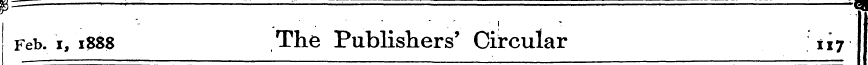 $^ = — q Feb. i, 1888 The Publishers' Ci...