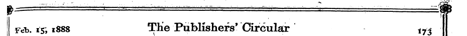11 . Feb. 15, isss The Publishers' Circu...