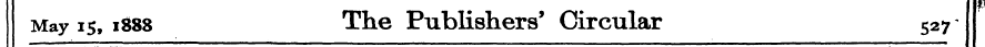 May 15, 1888 The Publishers' Circular 52...