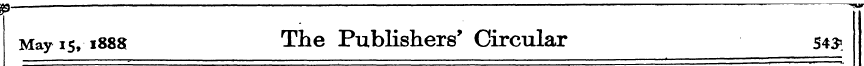 May 15, 1888 The Publishers' Circular so