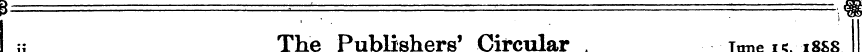 The Publishers 1 Circular . - --Ttme ie....