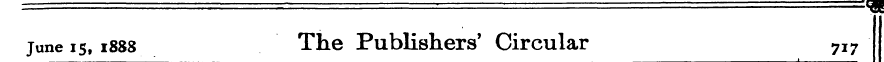 II June 151888 The Publishers' Circular ...