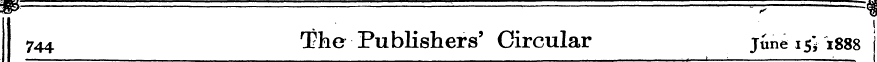 I 744 The Publishers' Circular June 15; ...