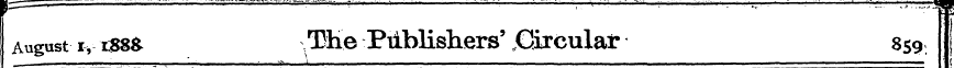 August i, 188& v DKe Publishers' .Circul...