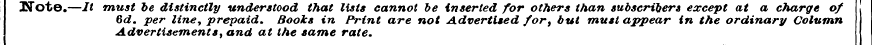 Note.—It must Advertisements 6d. be per ...