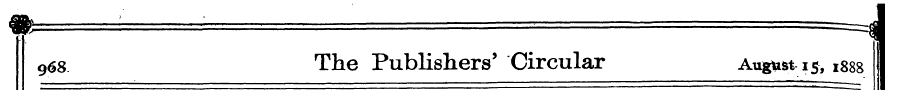 m =^J "9 68 The Publishers' Circular Aug...