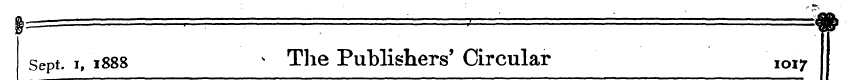 sept, i, 1888 v The Publishers'Circular ...