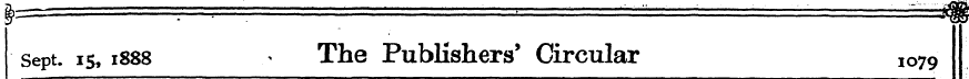 I- * - . • ¦¦¦ ¦ j ^ g Sept. 15, 1888 * ...
