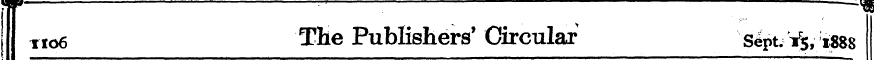 Tfo6 THe PubKshers' Circular s^ pt^, im