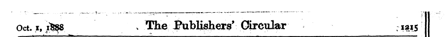 Oct. i, 1S88 , The JPublishersV Circular...