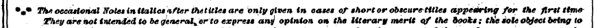 %• Th* occasional Nates in italics ifter...