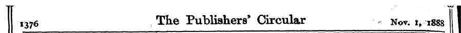 I376 The Publishers * Circular , Nov. i,...