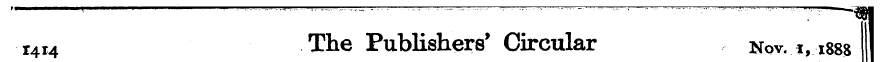 r4r4 The Publishers' Circular Nov..*. -i...