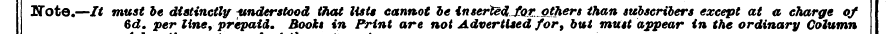 Note.—It must 6d. be per distinctly line...