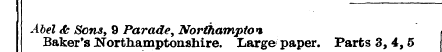 Abel Bake & r Sons 's No , 9 rthamptonsh...