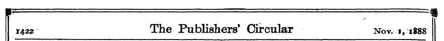 1429 The Publishers' Circular Nov. 1,188...