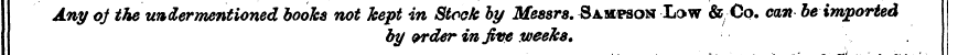 Any of the undermentioned books not kept...