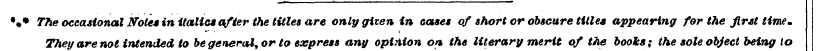 %• The occasional Note* in italic* after...