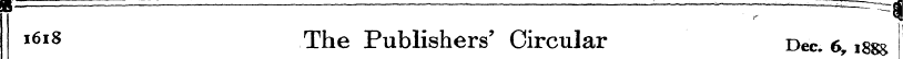 l6l8 The Publishers' Circular Dec. 6iss ...