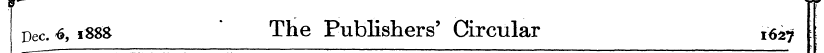 Dec. 6, i88& The Publishers' Circular i^...