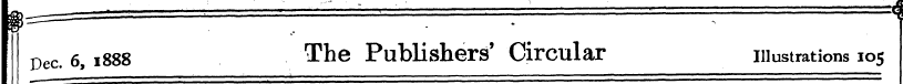 Dec. 6,1888 The Publishers' Circular ill...