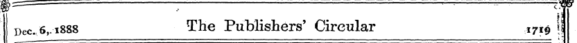 Dec. 6,. 1888 The Publishers' Circular 1...