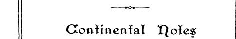 »o« Continental X\oles ¦