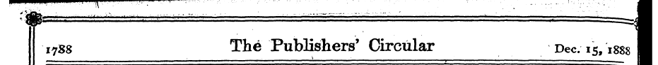 — 17S8 — The Publishers ' ' • ' Circular...